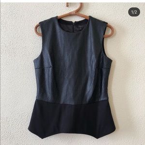 Peplum leather top